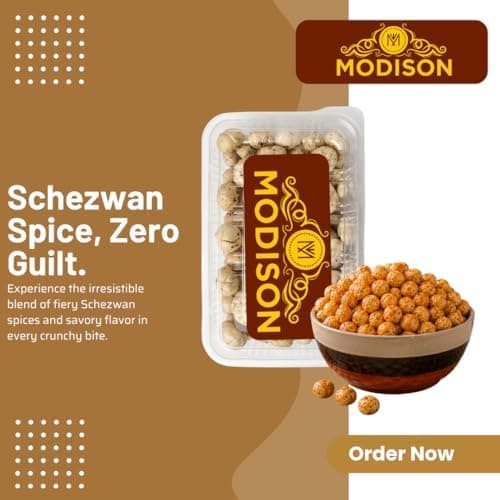 MODISON Roasted Makhana Healthy Snacks Schezwan Flavour 80g thumbnail 7