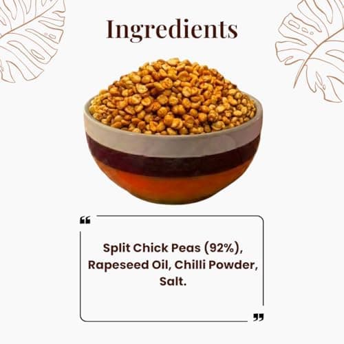 MODISON Roasted Chana Dal Healthy Snacks Masala Split Chickpeas 180g thumbnail 6