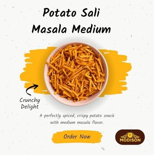 MODISON Potato Sali Masala Indian Snacks Crunchy Aloo Lachha 180g thumbnail 2