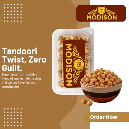 MODISON Roasted Makhana Healthy Snacks Tandoori Twist 80g thumbnail 4