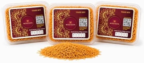 MODISON Tikhi Sev Indian Namkeen Spicy Gram Flour 540g thumbnail 1