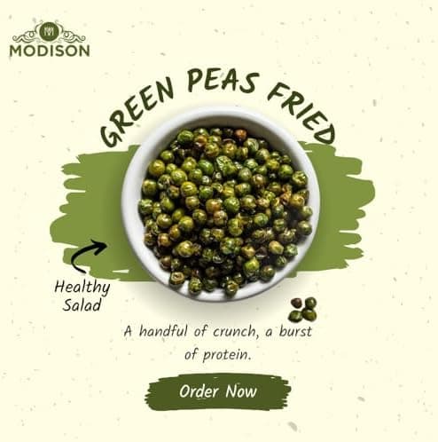 MODISON Spicy Fried Green Peas Healthy Snacks Crispy 180g thumbnail 5