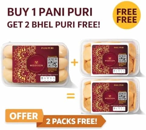 MODISON Pani Puri Bhel Puri Bundle Indian 180g Chaat Kit 3 Pack thumbnail 2