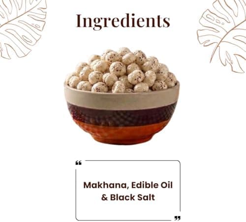MODISON Roasted Makhana Healthy Snacks Black Salt 80g thumbnail 4