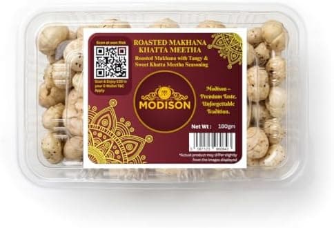 MODISON Roasted Makhana Healthy Snacks Mumbai Bhel Flavour 80g thumbnail 7