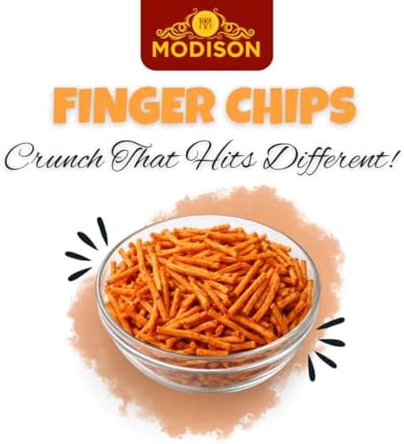 MODISON Spicy Finger Chips Indian Snacks Potato Crisps 180g thumbnail 3