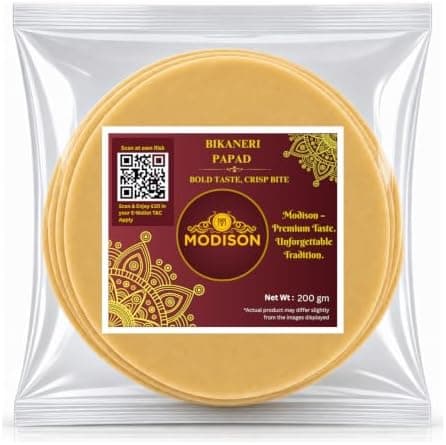 MODISON Bikaneri Papad Indian Papad Crispy Rajasthani 200g thumbnail 1
