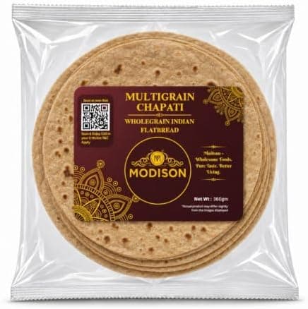 MODISON Multigrain Chapati Traditional Indian Flatbread Frozen 360g thumbnail 1