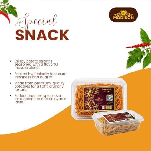 MODISON Potato Sali Masala Indian Snacks Crunchy Aloo Lachha 180g thumbnail 5
