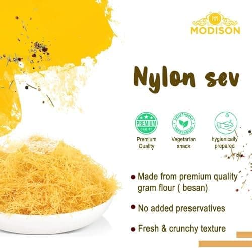 MODISON Nylon Sev Indian Snacks Crispy Gram Flour 900g thumbnail 2