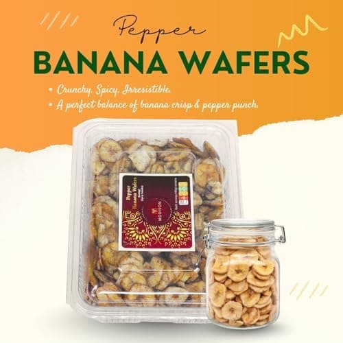 MODISON Banana Black Pepper Wafers Indian Snacks Crispy 900g thumbnail 5