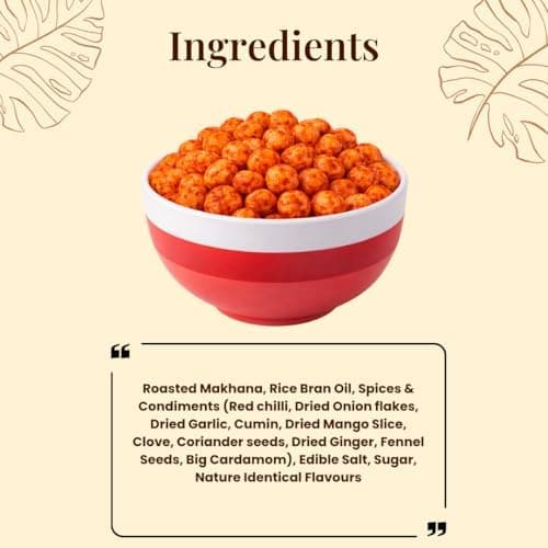 MODISON Roasted Makhana Healthy Snacks Tangy Tomato 80g thumbnail 3