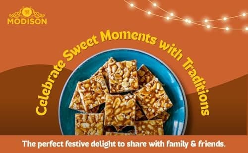 MODISON Peanut Chikki Indian Sweets Protein Brittle 180g alternate image