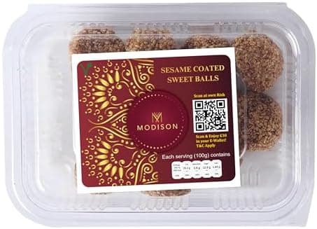 MODISON Til Laddu Indian Sweets Sesame Sweet Balls 180g thumbnail 1