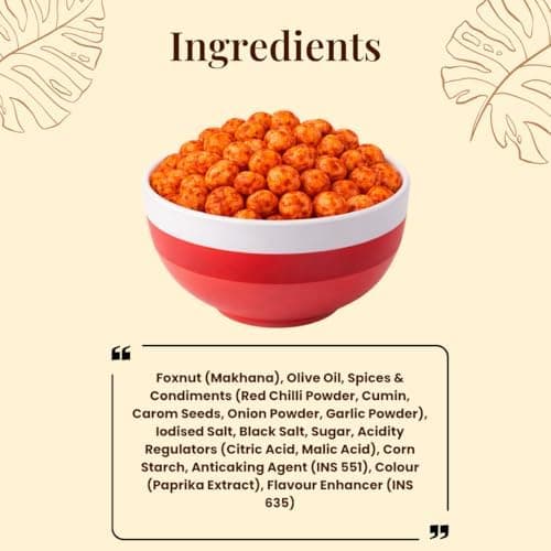 MODISON Roasted Makhana Healthy Snacks Peri Peri 80g thumbnail 4