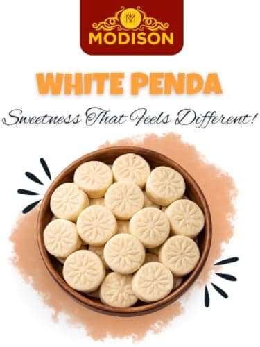 MODISON White Penda Indian Sweets Milk Mithai 8 Piece 200g thumbnail 4