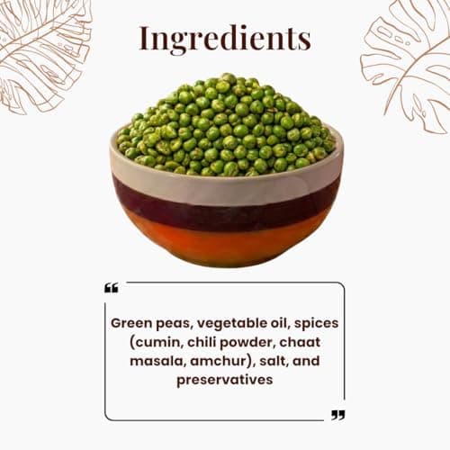 MODISON Chatpata Matar Healthy Snacks Spicy Green Peas 180g thumbnail 7
