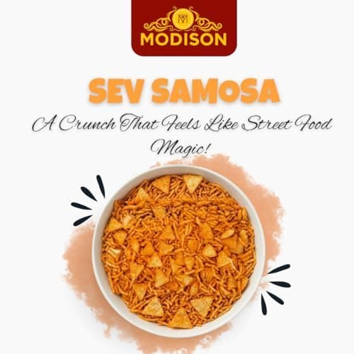 MODISON Sev Samosa Indian Snacks Spicy Crunchy Mix 180g thumbnail 3