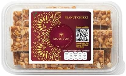 MODISON Peanut Chikki Indian Sweets Protein Brittle 180g