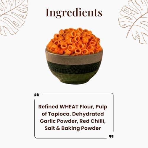 MODISON Lasaniya Ring Indian Namkeen Garlic Flavoured Snack 180g thumbnail 7