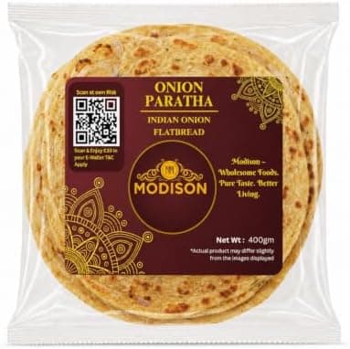 MODISON Onion Paratha Whole Wheat Flatbread 400g thumbnail 1