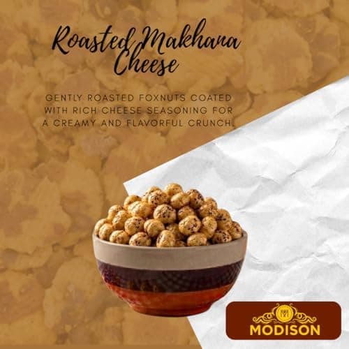 MODISON Roasted Makhana Healthy Snacks Cheese Flavour 80g thumbnail 6