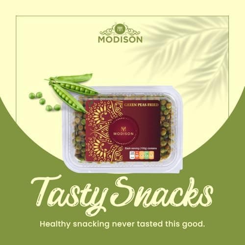 MODISON Spicy Fried Green Peas Healthy Snacks Crispy 180g thumbnail 3