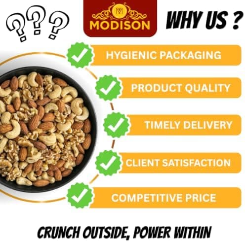 MODISON Mixed Nuts Healthy Indian Snacks Mix 400g thumbnail 6