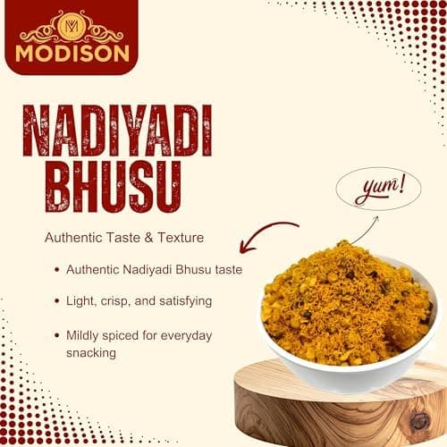 MODISON Nadiyadi Bhusu Indian Snacks Crispy Gujarati Farsan 180g thumbnail 6