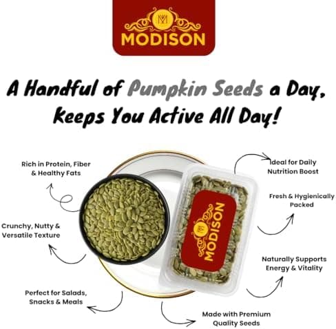 MODISON Pumpkin Seeds Superfoods Natural Pepitas Protein Fibre 400g thumbnail 4