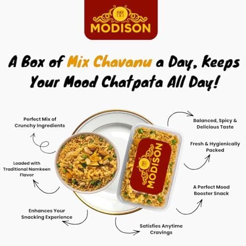 MODISON Mix Chavanu Indian Snacks Crunchy Spicy Mix 180g thumbnail 2