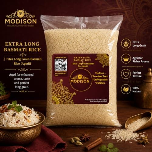 MODISON Extra Long Basmati Rice Aged Long Grain White Rice 1kg thumbnail 3