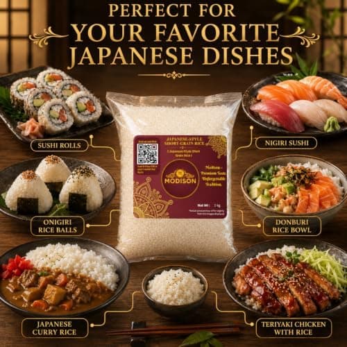 MODISON Japanese Style Short Grain Rice Sushi Rice 1kg thumbnail 5