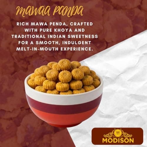 MODISON Mawa Penda Indian Sweets Milk Mithai 8 Piece 300g thumbnail 7