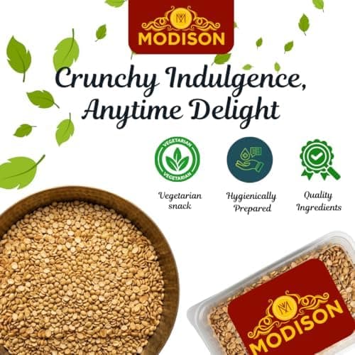 MODISON Coriander Dal Indian Namkeen Crispy Roasted Snack 180g thumbnail 6