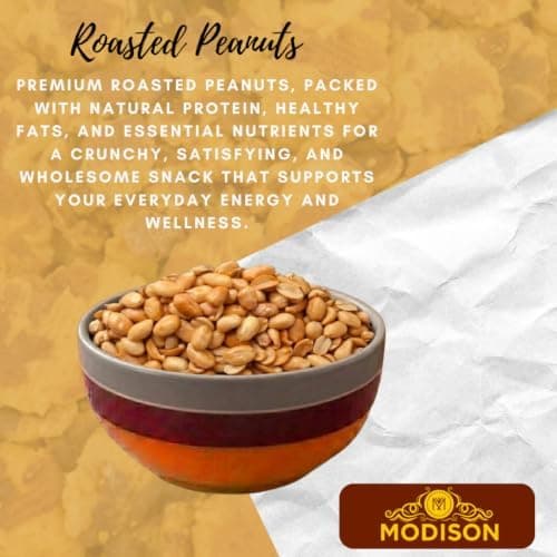 MODISON Roasted Peanuts Healthy Snacks Protein Rich Groundnuts 250g thumbnail 4