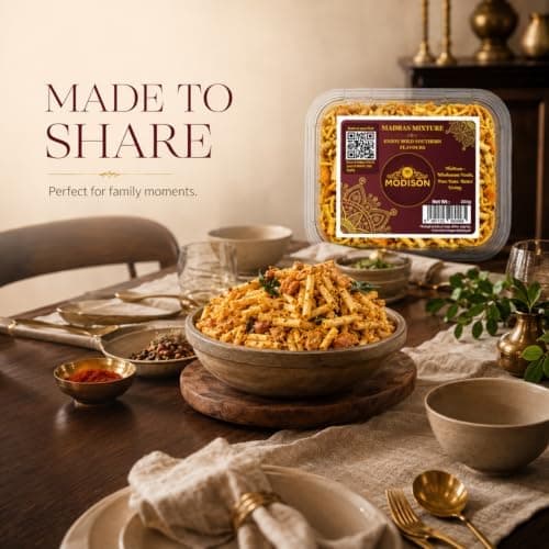 MODISON Madras Mixture Indian Namkeen Snack Spicy Savoury 200g thumbnail 5