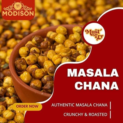 MODISON Masala Chana Healthy Snacks Roasted Chickpeas 180g thumbnail 7