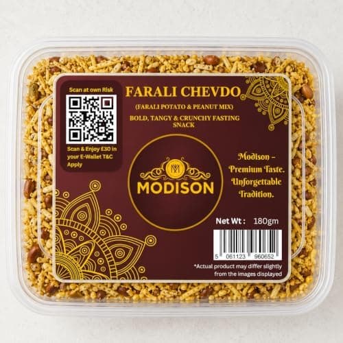 MODISON Farali Chevdo Indian Snacks Potato Peanut Mix 180g thumbnail 1