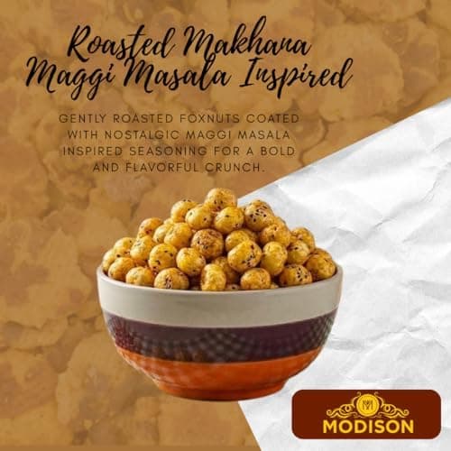MODISON Roasted Makhana Healthy Snacks Masala Fox Nuts 80g thumbnail 6