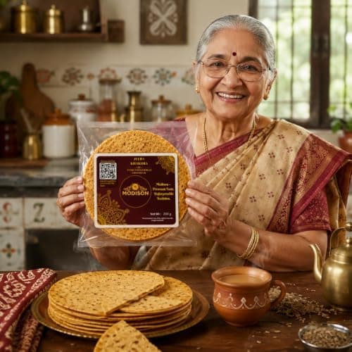 MODISON Jeera Khakhra Whole Wheat Cumin Crispbread Snack 200 g thumbnail 6
