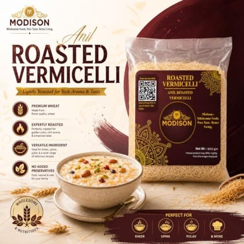 MODISON Roasted Vermicelli Premium Wheat Semolina Seviyan 900g thumbnail 5