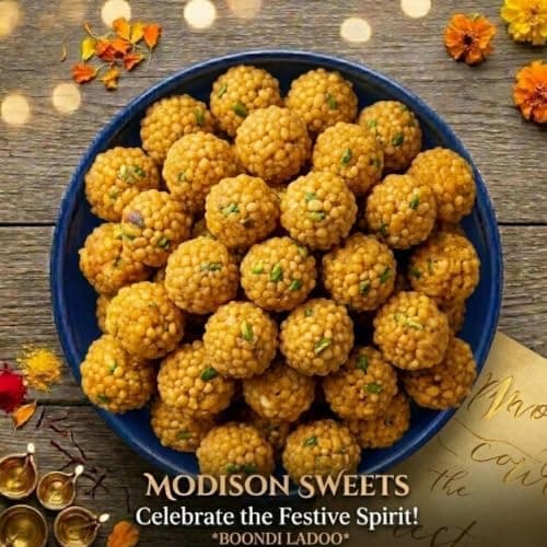 MODISON Churma Ladoo Indian Sweets Jaggery Mithai 2 Piece 80g thumbnail 5
