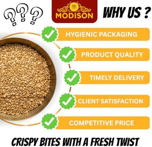 MODISON Coriander Dal Indian Namkeen Crispy Roasted Snack 180g thumbnail 3