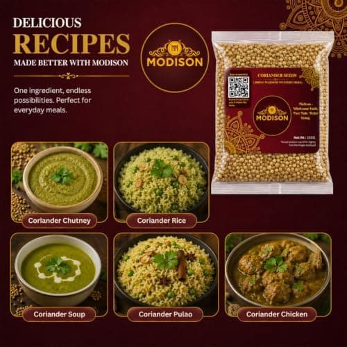 MODISON Coriander Seeds Whole Spice Natural 100g thumbnail 4
