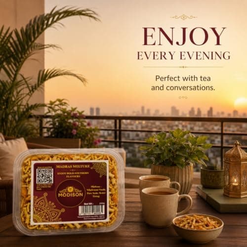 MODISON Madras Mixture Indian Namkeen Snack Spicy Savoury 200g thumbnail 7