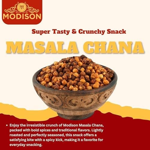MODISON Masala Chana Healthy Snacks Roasted Chickpeas 180g thumbnail 4