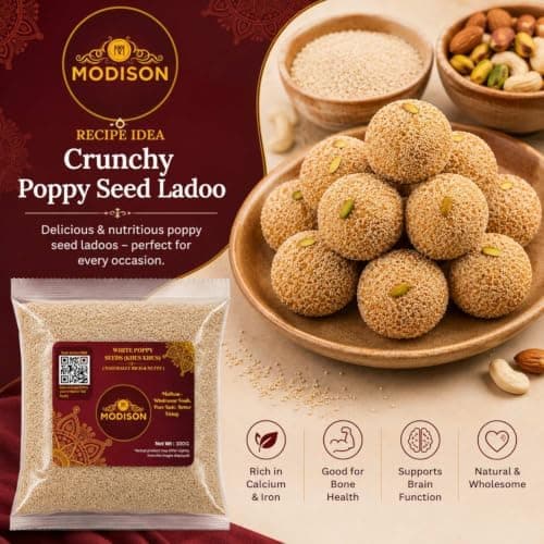 MODISON White Poppy Seeds Khus Khus Whole Spice 100g thumbnail 7