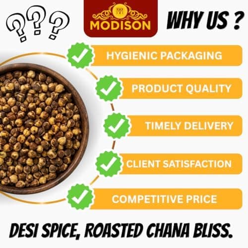 MODISON Roasted Chana Healthy Snacks High Protein 180g thumbnail 2