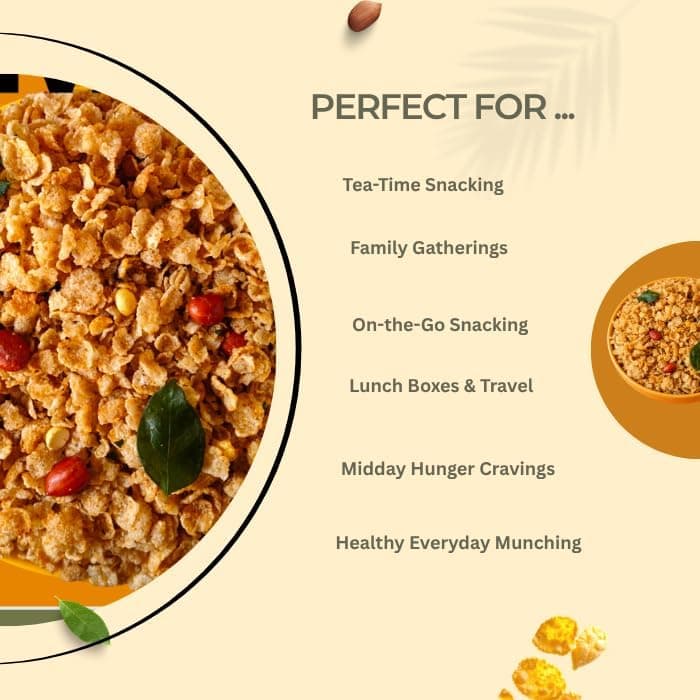 MODISON Roasted Juwar Chevda Indian Namkeen Crunchy Sorghum 180g thumbnail 4